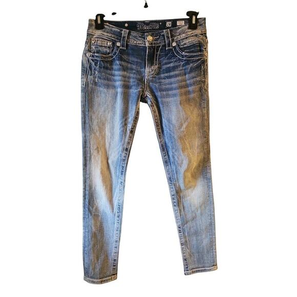 Miss Me signature skinny jeans sz 28 WJ152 - Picture 2 of 7